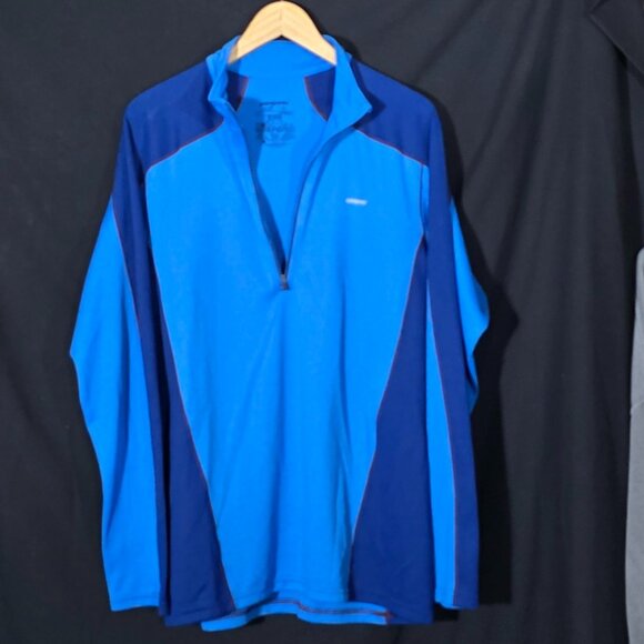 Patagonia #4441 Capilene 3 Midweight LS 1/4 Zip Pullover - Blue Blue - Sz L* - Picture 3 of 5